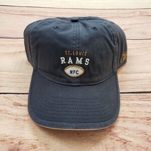 NEW St Louis‎ Rams Hat Cap Mens Blue White Strap Back Football Reebok Adult A1